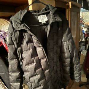 Fashion nova Men’s black quilted jacket. Sz med used